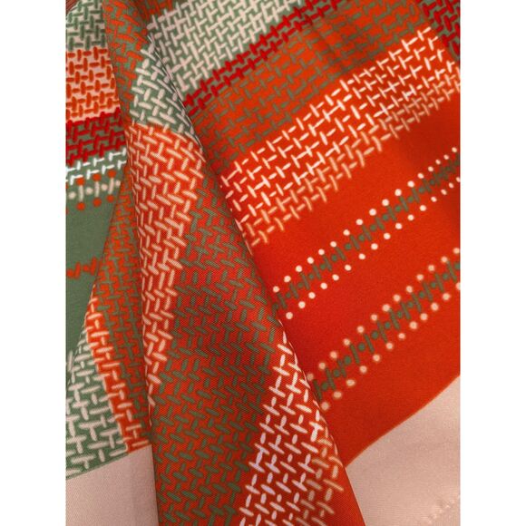 Vintage 70s Italian Scarf Abstract Print Scarf Mod - Picture 2 of 4